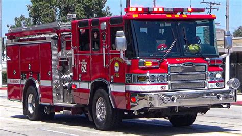 Downey Fire Dept Engine Responding Youtube