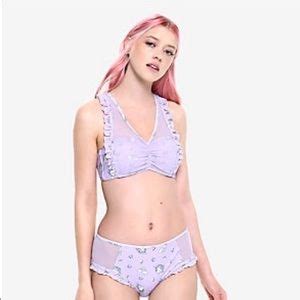 Swim Nwts Purple Unicorn Mesh Bikini And Bottom Poshmark
