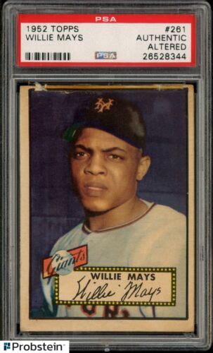 Topps Willie Mays New York Giants Rc Rookie Hof Psa Iconic