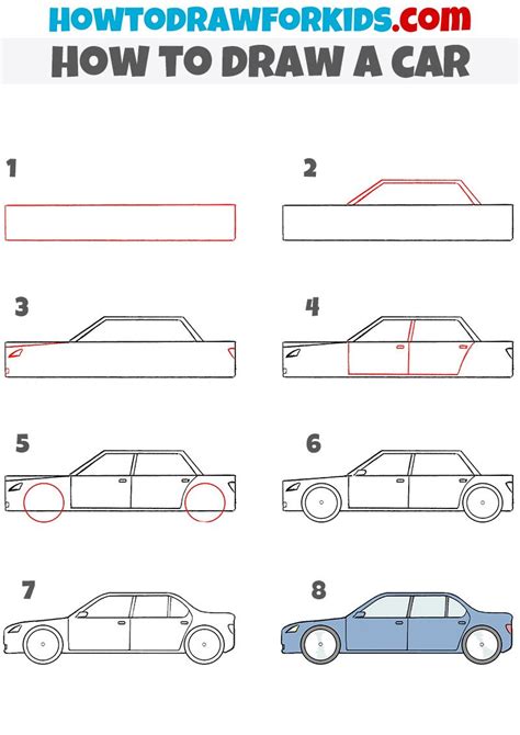 How to Draw a Car | Car drawings, Car drawing easy, Simple car drawing