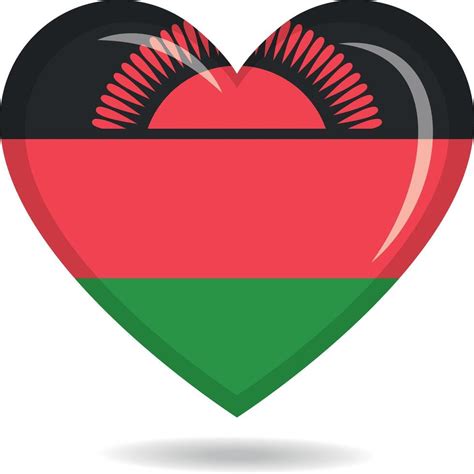 Malawi National Flag In Heart Shape Illustration 46591514 Vector Art At