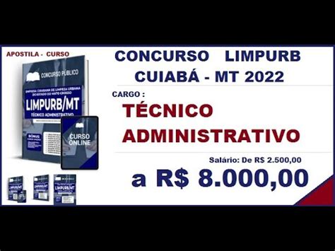 Apostila Concurso Limpurb Cuiab Mt T Cnico Administrativo