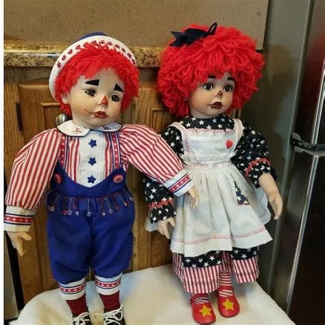 Raggedy Ann And Andy Porcelain Dolls Etsy