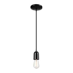 Hampton Bay Rigby Light Matte Black Mini Pendant Farmhouse Hanging