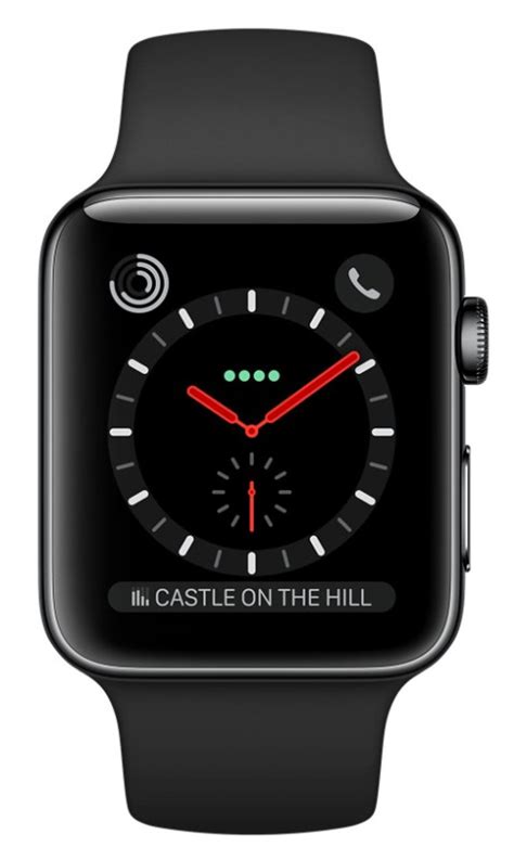 Apple Watch Series 3 LTE 42 мм (сталь черный космос/черный) [MQK92 ...