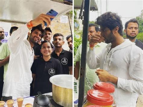 Photo Gallery Liger Star Vijay Deverakonda Was Seen Sipping Tea In