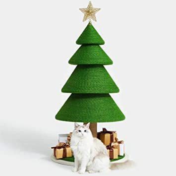 TyhhxNq Cat Tree Cat Tower 47 Inches 3 Level Christmas Cat Condo With