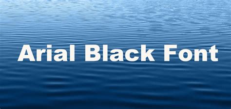 Arial Black Font Free Download