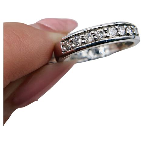 Customizable 14kt White Gold Eternity Band With 100ct Tdw For Sale At 1stdibs