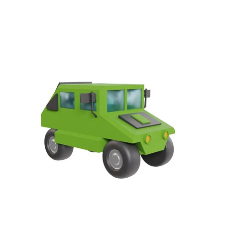 Army Vehicle 3d Render Icon 35414148 Png