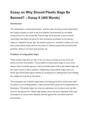 Essay On Why Should Plastic Bags Be Banned Pdf Essay On Why Should