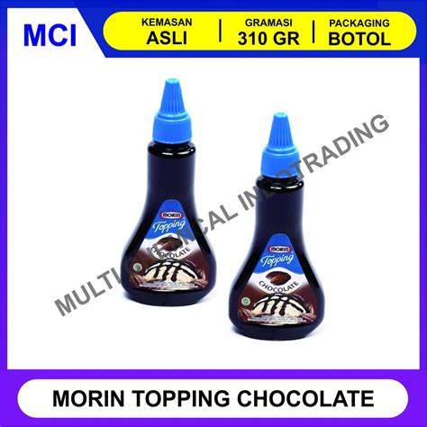 Jual MORIN TOPPING CHOCOLATE 310 GR SAUS SIRUP TOPPING COKLAT