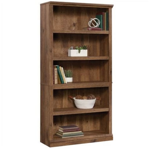 Sauder Select Engineered Wood Shelf Bookcase In Vintage Oak Fred