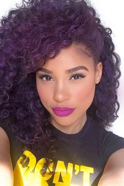 11 Reasons We Re Totally Obsessed With Beauty Babe Itsmyrayeraye Purple Hair Colored Curly