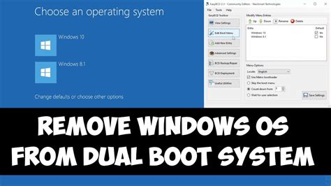 Remove A Windows Os From Dual Boot System Youtube