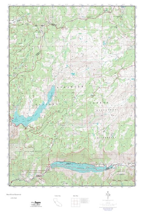 Mytopo Bear River Reservoir California Usgs Quad Topo Map