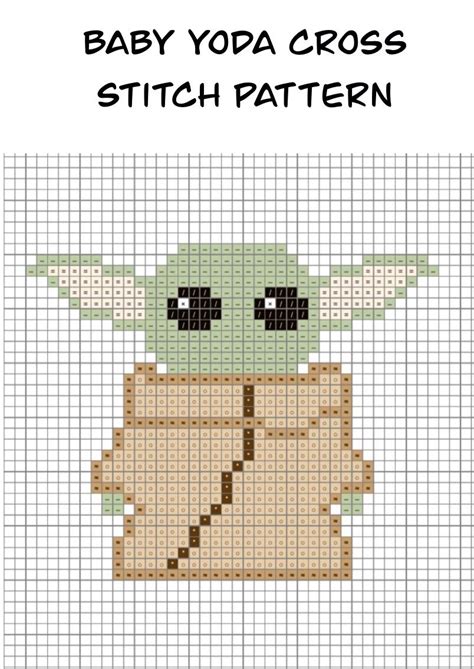 Baby Yoda Pixel Art Simple