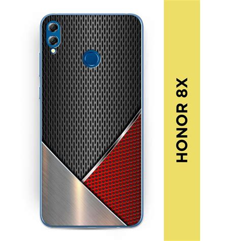 Силиконовый чехол на Honor 8X / Хонор 8Х "Стальной металл" - купить с ...
