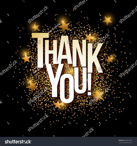 Thank You Banner Gold Glitter Vector Stock Vector Royalty Free 506632027 Shutterstock