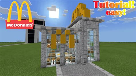 Minecraft Tutorial How To Build Mcdonald S Restaurant Build S Modern Mcdonald S Youtube