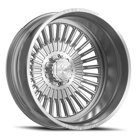 Amani Forged Real Dually B Rims And Wheels Brushed Silver 825×28 Dually Proz