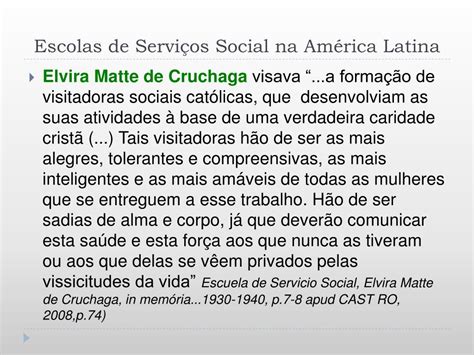 PPT Aula 1 Primeiras Escolas de Serviço Social da America Latina