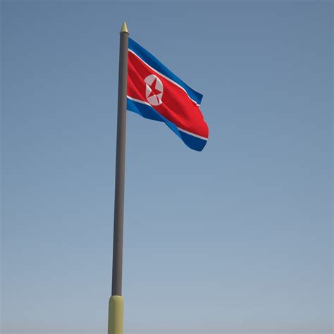 3D Flag North Korea TurboSquid 1189905