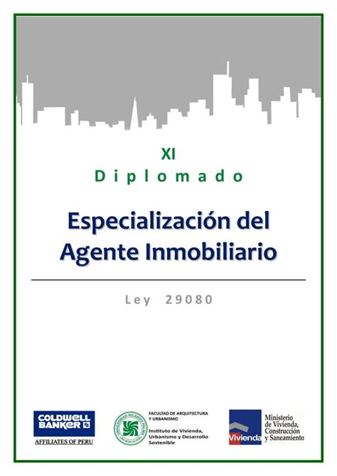 Diplomado De Especializacion Del Agente Inmobiliario Brochure 2011 PDF