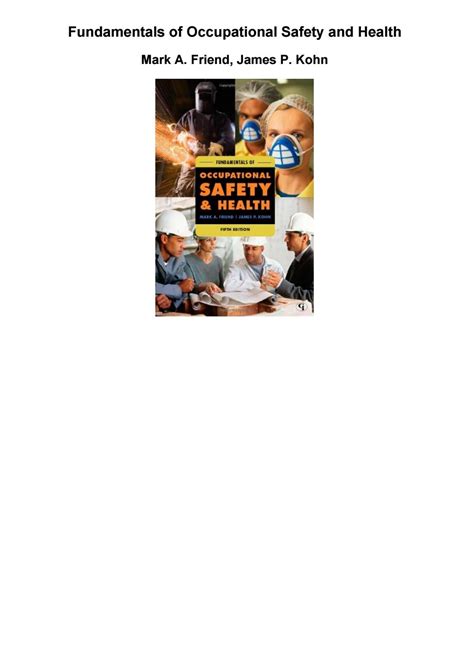 Fundamentals Of Occupational Safety And Health Pdf By Young Medal Issuu