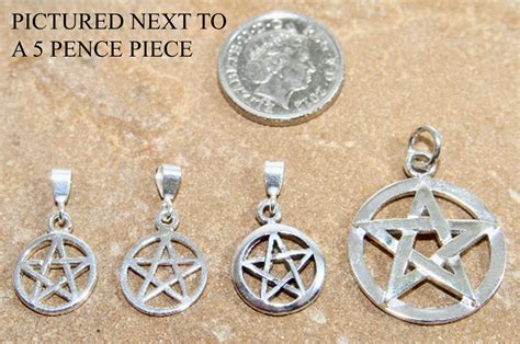 All Solid 925 Sterling Silver Small 11mm Pentagram Etsy