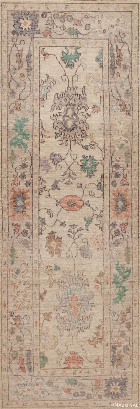 Modern Turkish Oushak Design Runner Rug 11200 Nazmiyal Rugs