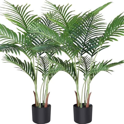 Amazon de Fopamtri Künstliche Areca Palme 110 cm Künstliche Palme 10