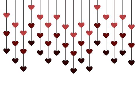 Premium Vector Hanging Heart Sign Background Design Vector Illustration