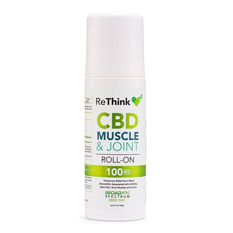 Buy Rethink Cbd Roll On Cream For Pain Relief 100mg