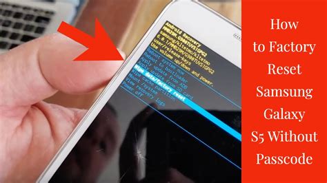 How To Factory Reset Samsung Galaxy S Without Passcode Youtube