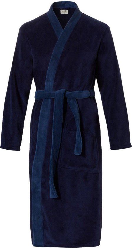 Ten Cate Heren Fleece Badjas Donkerblauw M Bol