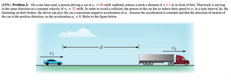 Solved 13 Problem 2 On A One Lane Road A Person