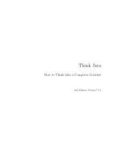 How To Think Like A Computer Scientist Think Java A Course Hero