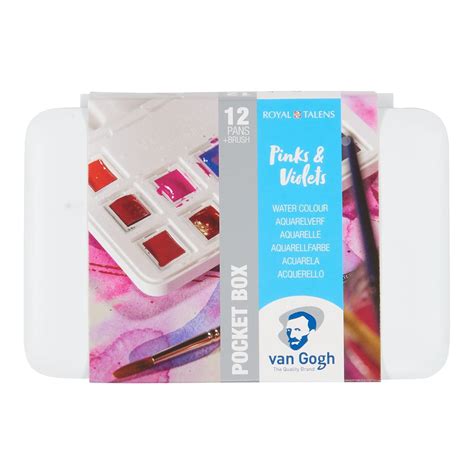 Shop Van Gogh Pinks Violets Watercolour Pocket Box Pan Set