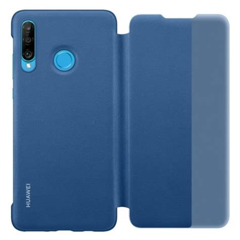 Oryginalne Etui Smart View Flip Cover Do HUAWEI P30 Lite Niebieski