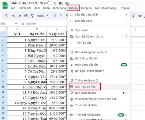 Hướng dẫn cách tạo lựa chọn trong Google Sheet siêu chi tiết