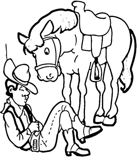 Coloriage Cowboy Endormi T L Charger Et Imprimer Gratuit Sur