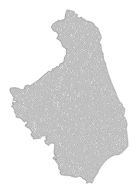 Kaart Met Hoge Resolutie Van De Multigonal D Mesh Raster Van De