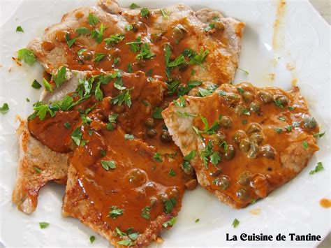 Escalope de veau au citron et aux câpres Cuisine de Tantine