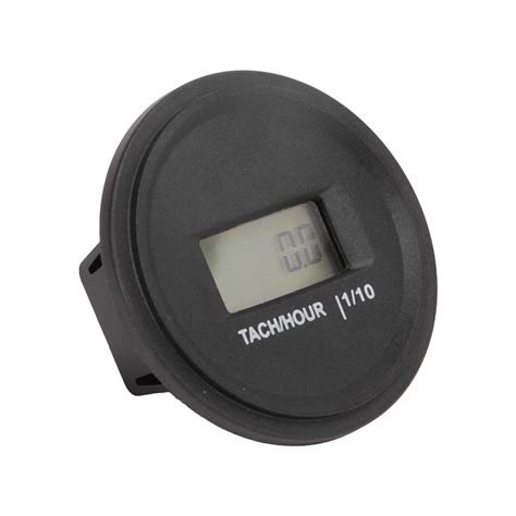 Tach Hour Meter Lcd Display Round High Accuracy Rpm Hour Gauge For