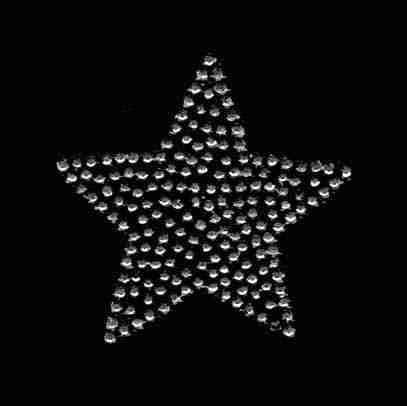 Solid Inch Clear Rhinestone Star Iron On Patch Applique Laughing