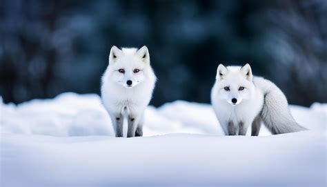 Premium AI Image | White arctic fox Vulpes in the snow in the Arctic ...