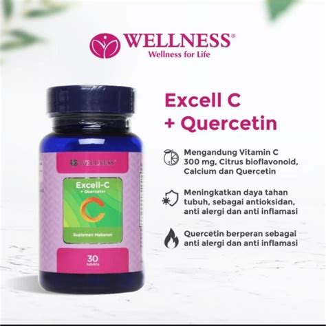 Wellness Excell C Vitamin C 300mg Plus Quercetin Shopee Malaysia