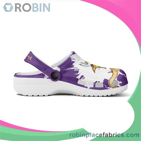 Crocs Crocband Clog Minnesota Vikings White And Purple Robinplacefabrics