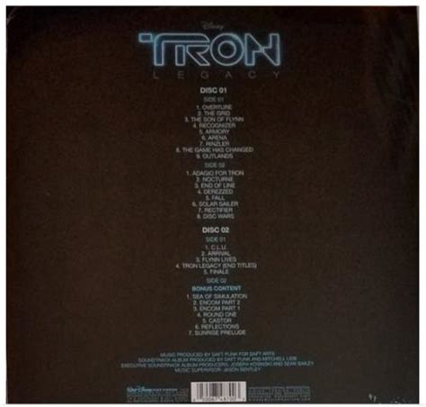 Walt Disney Records Daft Punk Tron Legacy Soundtrack Vinyl